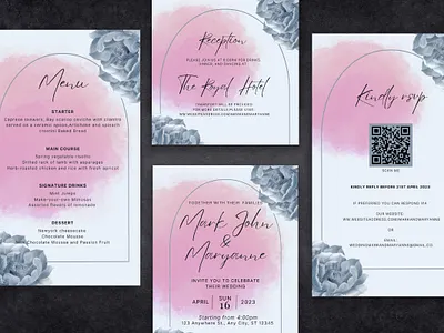 Wedding invitation set template invitation invitation template menu reception card rsvp wedding wedding invitation wedding invitation card wedding invitation menu wedding invitation set wedding menu wedding reception card wedding template