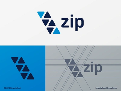 zip abstract logo design bold logo concepts brand design branding creative logo designs geometric logo design icon letter mark logo letter z logo logo logo design logo design grid logotype minimalist logo modern logo negative space logo pattern logo triangles logo typography zipper logo