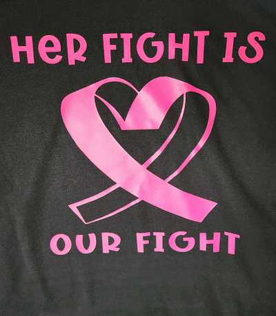Her Fight is Our Fight Shirt breast cancer breast cancer awareness cancer fight heart her fight is our fight ribbon shirt design typography