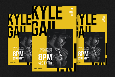 FREE - 4x6 Concert Flyer Template artist creativemarket design graphic design music musicians photoshop