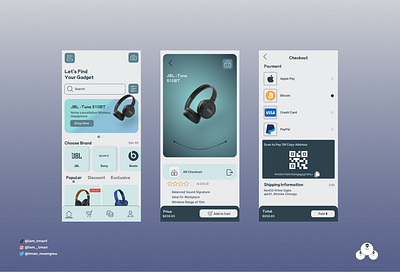 Gadget UI app design ui