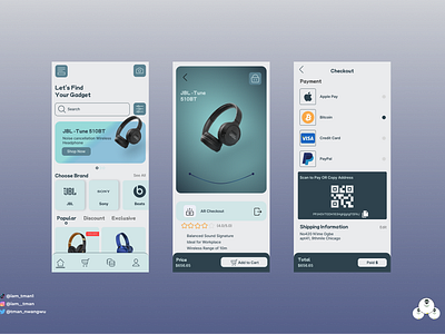 Gadget UI app design ui