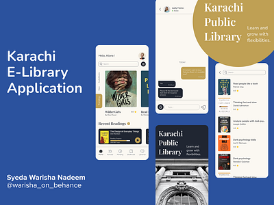 E-Library App library mobile app prototype ui uiux