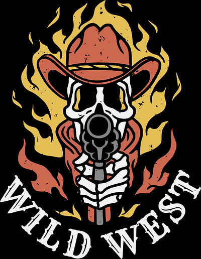 cowboy skull cowboy design graphic design skull vector