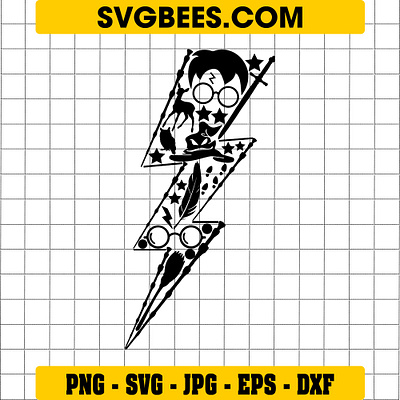 Harry Potter Lightning Bolt SVG harry potter lightning bolt svg svgbees