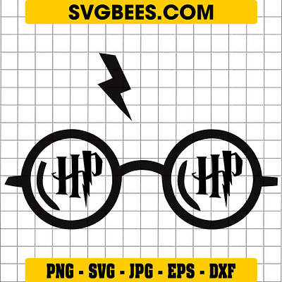 Harry Potter Glasses and Scar SVG svgbees