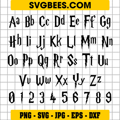 Harry Potter Font SVG harry potter font svg svgbees