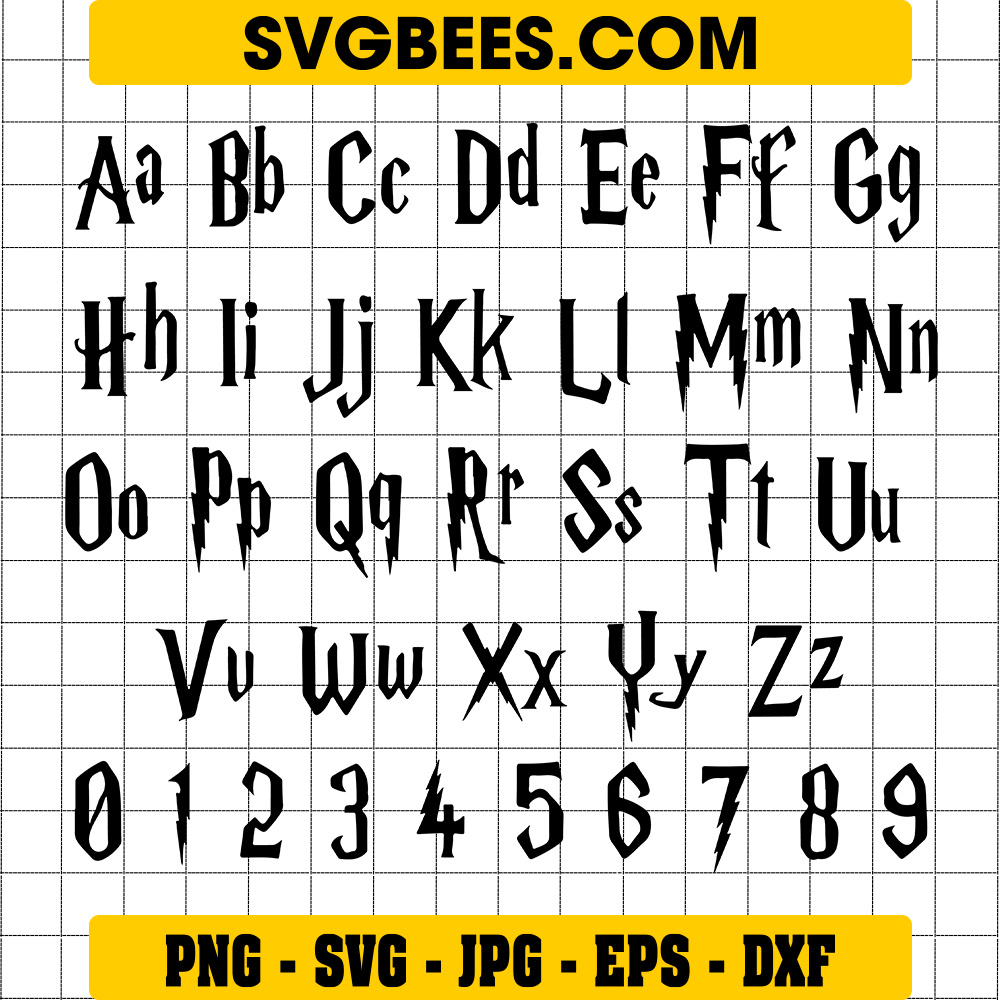 Harry Potter Font SVG by SVGbees: SVG Files for Cricut - Get Premium ...