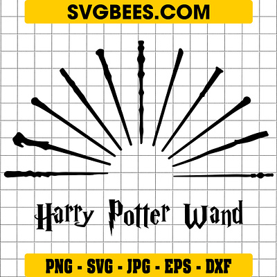 Silhouette Harry Potter Wand SVG silhouette harry potter wand svg svgbees