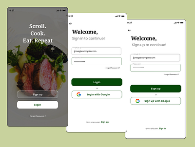 Restaurant App app design minimal ui ux