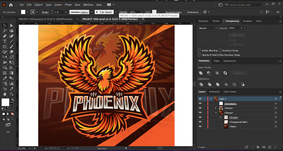 Phoenix Esport Mascot Logo Design bird design eagle esport fenix fire bird game design illustration mascot logo phoenix