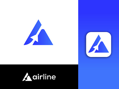 Airline logo/letter logo a a logo air ticket aircraft airline airpot airways app logo aviation branding flight lettering logos md.sohel rana minimalist modern logo negative space plane rocket travel logo