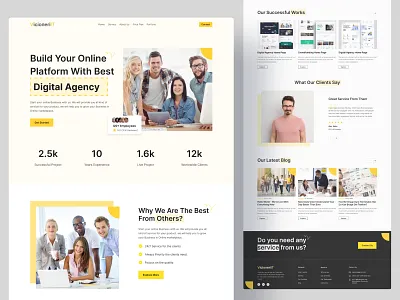Digital Agency Website agency agency website business business website company website create website creative agency dribbble best shot homepage minimal rupak rupak chakraborty ui design uiux web web design website website builder website design