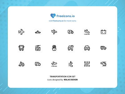 TRANSPORTAION ICONS SET 3d animation branding design free icons graphic design icon illustration logo motion graphics ui vector vector logo web