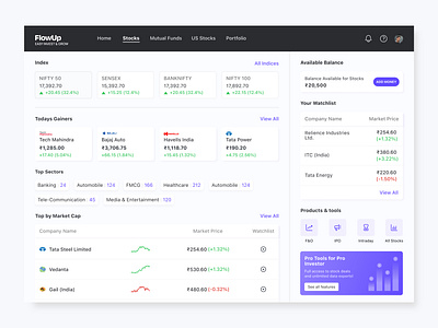 Stock Market | Dashboard clean ui dashboard design minimal ui typography ui uiux ux