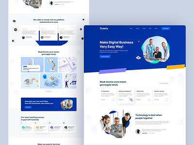 Software Company Landing Page corporate site design agency digital agency landing page professional software template ui design website website design