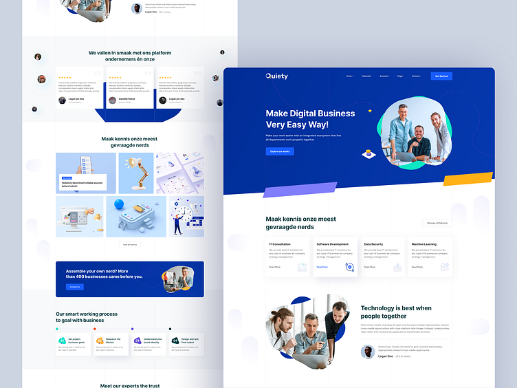 Software Company Landing Page by ThemeTags 🏅 on Dribbble