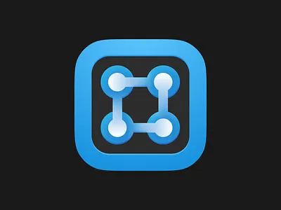 Infinity nodes! app blue brand branding figma gradient icon illustration infinity ios ipados link logo macos mobile node nodes saas sea water
