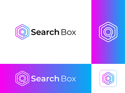 Search Box, Modern Gradient Logo-Design Concept 3d animation brand branding design gradient logo graphic design illustration logo logo design logo type logos modern logo motion graphics search box ui vector