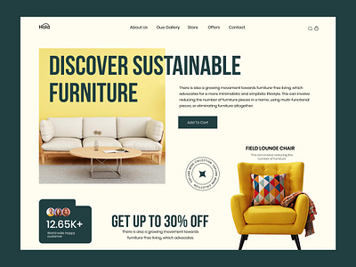Furniture Landing Page chair ecommerce furniture furniture website interior landing page offers sofa store ui ux