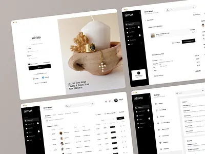 Almas screens app branding card dashboard design icon logo ui ux