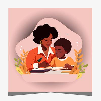 Mother's Day Flat illustration a mother african american mothers day design flat design flat illustration gift for mother graphic design happy mothers day illustration mothers day 2023 mothers day ad mothers day africa mothers day cookies mothers day flat illustration mothers day international mothers day movie mothers day song mothers day uk mothers day usa