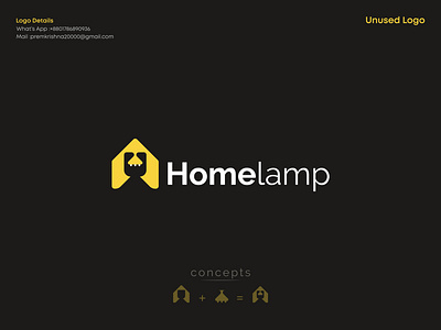 Modern, Minimalistic Homelamp Logo Design brand identity brand mark branding building logo creative logo full branding home logo icon lamp logo logo logo brand logo brandign logo design logo mark logo type minimal logo popular logo professional logo unique clean logo visual identity