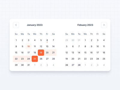 UI Snap - Double Date Picker Calendar datepicker discover trending ui