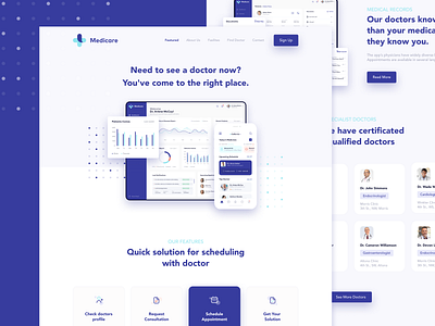 MediCare - Doctor Booking App Website appdesign doctor medical minimal mobile ui