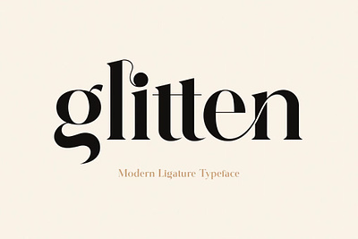 Glitten - Ligature Serif Font branding display display font font fonts graphic design illustration lettering logo serif typeface typography