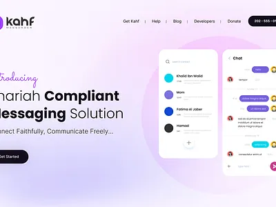 Kahf Messenger Banner audio call chat group chat message messenger talk app video call