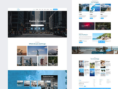 Landing page- Travel Agency landing page ui ux web design