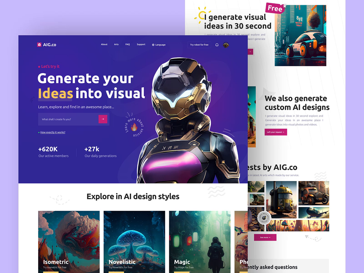 AI generation process web design by Roohi Koohi on Dribbble