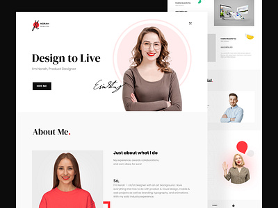 Personal Portfolio Landing Page creative landing page landing page design portfolio product design template theme ui design uiux design web design wordpress