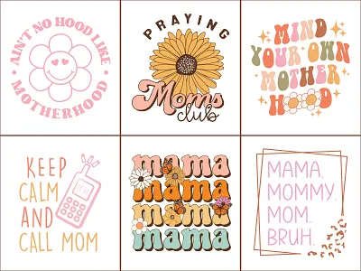 mothers day t shirt design flower illustration mama mom mommy mothers day retro retro sublimation shirt sublimation t shirt