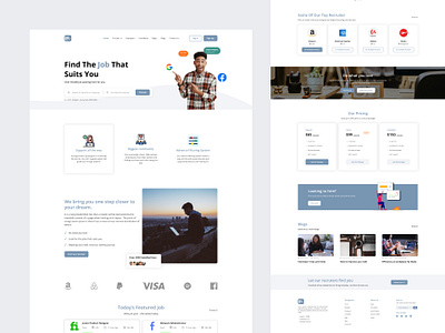 Landing Page- Job Board design landing page ui ux web design