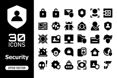 Security Icons branding design graphic design icon lock logo privacy protection safety secure security shield simple ui ux vector web