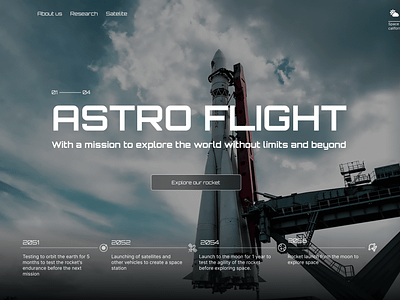 AstroFlight UI Design astronaut mars starship ui