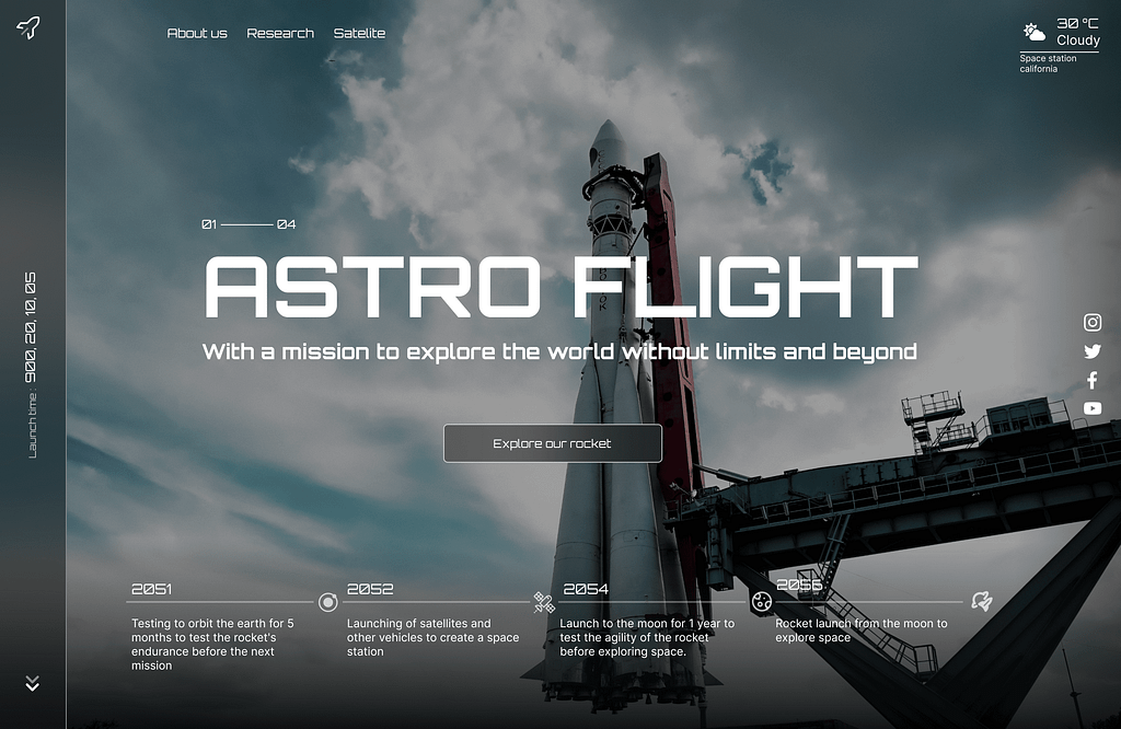 UI/UX Design Astro Flight