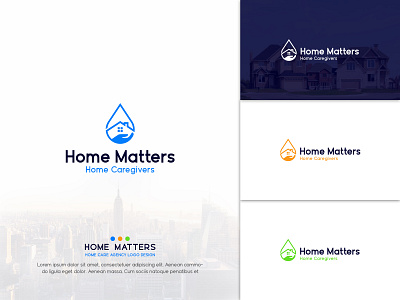 Home Matters - Home Care Agency Logo agency app branding build creative design drop graphic design home home service house illustration logo mobile app nature print real estate software vector website