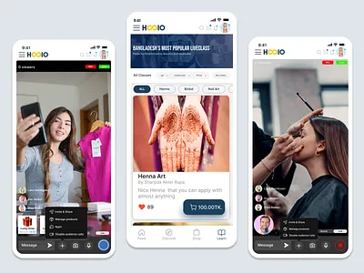 Hoolo Live streaming Platform 3d animation branding course design graphic design illustration live live page live streaming logo motion graphics trendy design typography ui ux vector video