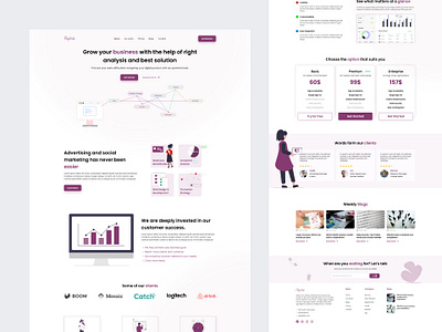 Landing Page- SAAS landing page ui ux web design