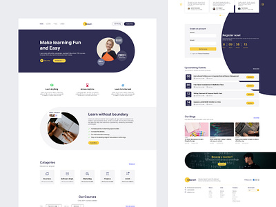 Landing Page- E-learning Platform landing page ui ux web design