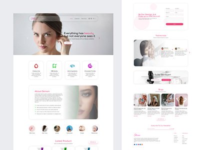 Landing Page- Beauty Product landing page ui ux web design