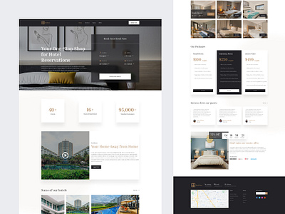 Landing Page- Online Hotel Booking Website landing page ui ux web design