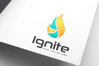 Ignite Flame Flare Fire Logo Design energy gas oil power