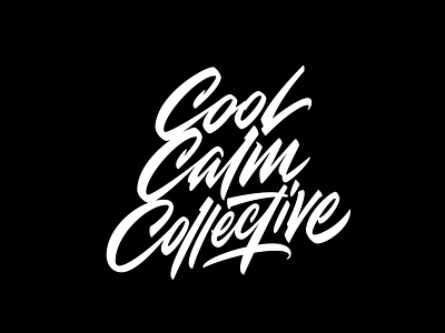 Cool Calm Collective calligraphy font lettering logo logotype typography vector