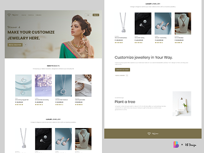 Jewellery Website Design - UI/UX adobe xd app design branding dashboard figma graphic design logo uiux website