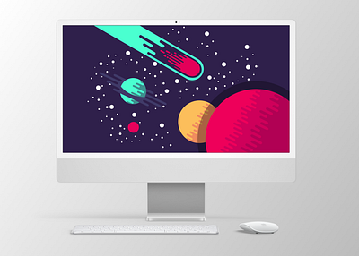 Celestial Wonder 🚀 design graphic design illustration space vector wallpaper