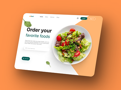 Landing Page Healthy Food branding concept dark mode food food order healthy food inspiration landing page light mode modern salad simple ui vegetable vegetarian web design web inspiration website order